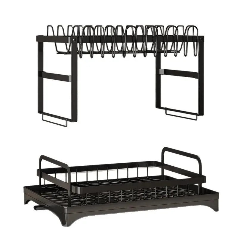 New Dish Storage Rack Kitchen Multifunctional Shelf Household Dish and Chopsticks Storage Rack Countertop Dish Drain Rack