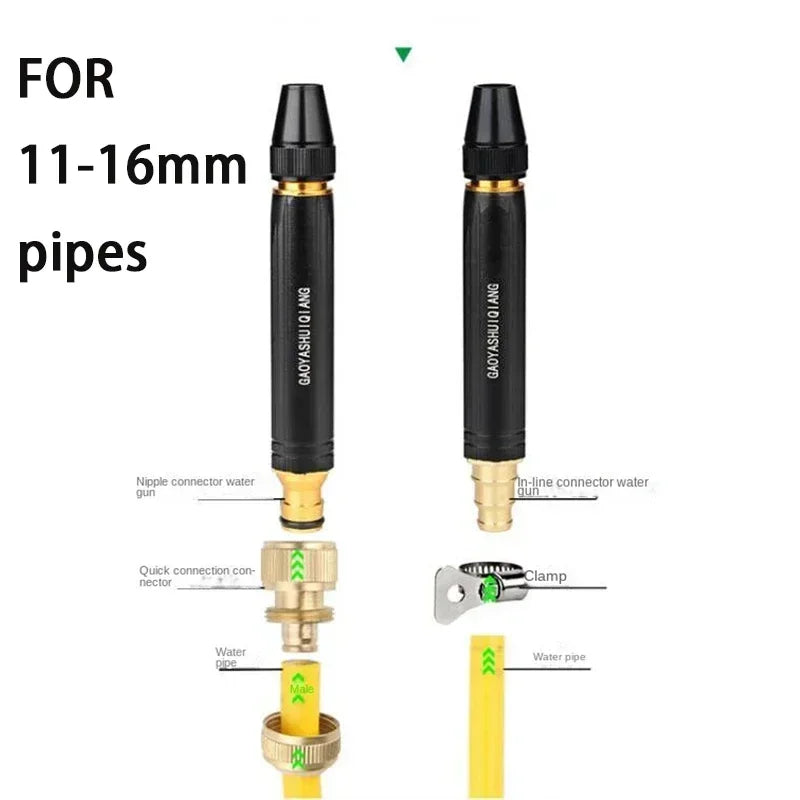 Portable Car Wash Gun High Pressure Water-Gun Household Car Wash Water Gun Black Diamond Water Gun Watering Pipe Car Wash Nozzle